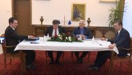 Počeo trilateralni sastanak: Vučić i Kurti za stolom sa Lajčakom i Boreljom