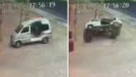 Otpala guma sa kamiona i u punoj brzini udarila u auto pa ga prevrnula: Strahote "letećeg točka"
