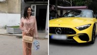 Saša Popović u žutom kabrio mercedesu, a Cecin s novom frizurom u pantalonama koje ističu pozadinu