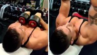 Bivši zadrugar i bodibilder Nikola Đorđević se snimio kako trenira u teretani