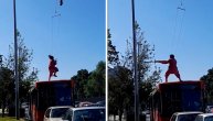 Neobična scena usred Beograda: Nindža skače na autobus