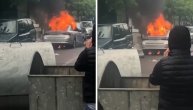 Gori vozilo kosovske policije: Strašni snimci sa severa Kosova