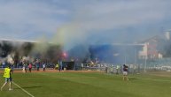 Navijači OFK Beograda zapalili baklje da proslave ulazak u Prvu ligu Srbije