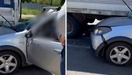 Sudar automobila i kamona na Novom Beogradu: Bore se za život muškarca (72)