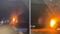 Buktinja na auto-putu Niš - Pirot: Plamen guta kombi, čekaju se hitne službe