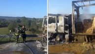 Kolaps na auto-putu: Zapalio se kamion kod Malog Požarevca