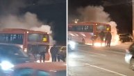 Zapalio se autobus kod Plavog mosta