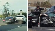 Ostala samo zgužvana limarija: Mustang se pri punoj brzini zakucao u drugo vozilo