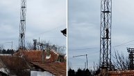 Drama u Pančevu: Vatrogasac se penje uz veliki toranj da spasi čoveka koji preti da će da skoči