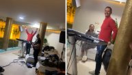Veljko se "prišunjao" i snimio Cecu dok je vežbala sa bendom pored bazena: Njena reakcija je hit
