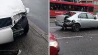 Od automobila ostala samo olupina: Lančani sudar tri vozila u Vojislava Ilića