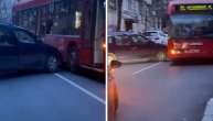 Sudar trolejbusa i automobila u Dobračinoj ulici
