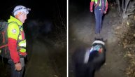 Spasilac Gorske službe sa psom u potrazi za malom Dankom