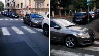 Još jedno bahato parkiranje u centru Beograda: Stao preko pešačkog, blokirao pola ulice