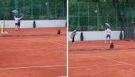 Đoković završio trening po kiši, a onda se vratio sa kišobranom u ruci na teren