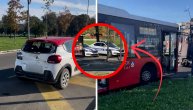 Sudar autobusa i 3 automobila, snimak sa lica mesta: Haos na Brankovom mostu