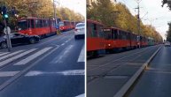 Sudar tramvaja i automobila, potpuni koplas saobraćaja: Snimak sa lica mesta