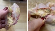 Devojka ostala zgrožena nakon kupovine domaće piletine po paprenoj ceni: Jezivi snimak mesa