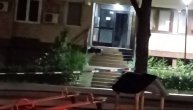 Policijska traka oko zgrade u Mirijevu gde se desila pucnjava