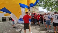 Korteo navijača Srbije pred meč sa Slovenijom