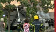 Snimak stravičnog požara na Novom Beogradu: Vatra progutala kafić