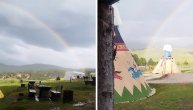 Duga "grli" indijansko selo na Zlatiboru: Nakon oluje čaroban prizor