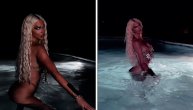Karleuša "zapalila" vodu u bazenu vrelim kadrovina: Zastava Srbije na licu, bikini se jedva zadržao