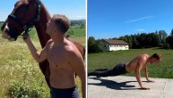 Radio sklekove, pa zajahao konja: Skinuo se Draško Stanivuković i pokazao mišiće