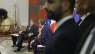 Sastanak Vučića i Makrona u Palati Srbija