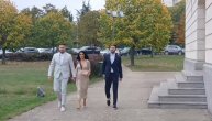 Ljuba Perućica sa suprugom stigao na venčanje u crkvu