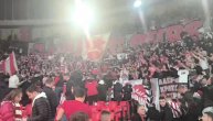 Slavlje košarkaša Crvene zvezde sa navijačima