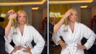 Pevačica Sara Jo u bademantilu imitira koleginicu Natašu Bekvalac