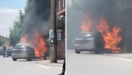 Auto sam krenuo, zapalio se i završio u mesari: Snimak buktinje sa lica mesta u Vranju