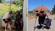 Prizor koji je rasplakao Srbiju: Savijena do crne zemlje ide polako a u ruci joj sav teret života