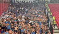 Ćelavi, nabildovani navijači Leha stigli u Beograd