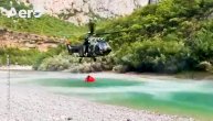 Gašenje požara u Crnoj Gori: Airbus Helicopters H215 Super Puma na vodozahvatu