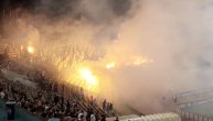 Bakljada Grobara na meču Partizan - Radnik Surdulica