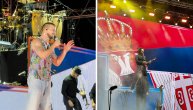 Kraj koncerta svi skandirali, cela bina kao srpska zastava, Riki rekao vratiće se opet u Beograd