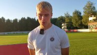 Erik Kojzek posle prvog gola za Partizan na pripremama