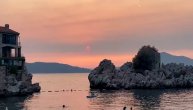 Crnogorska obala, Przno, Budva… Krvavo sunce kao posledica sumskih pozara, nebo puno dima
